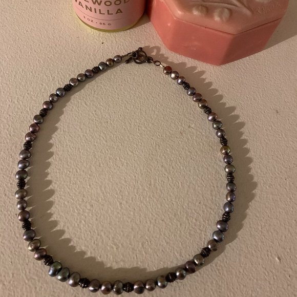 Grey Pearl Necklace - Picture 1 of 1